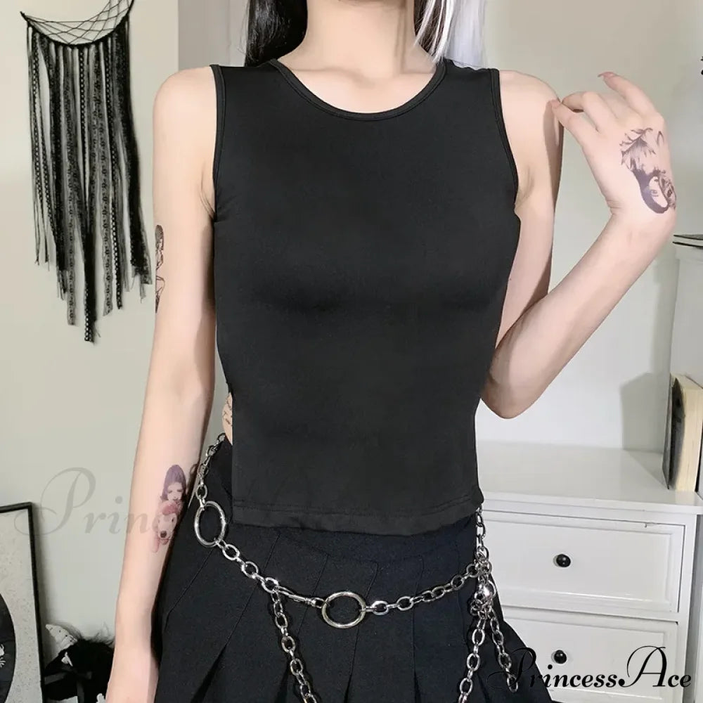 Tied Backless Solid Sleeveless Crop 2024 Summer Sexy Skinny Simple Trim Outfits Mock Neck Basic