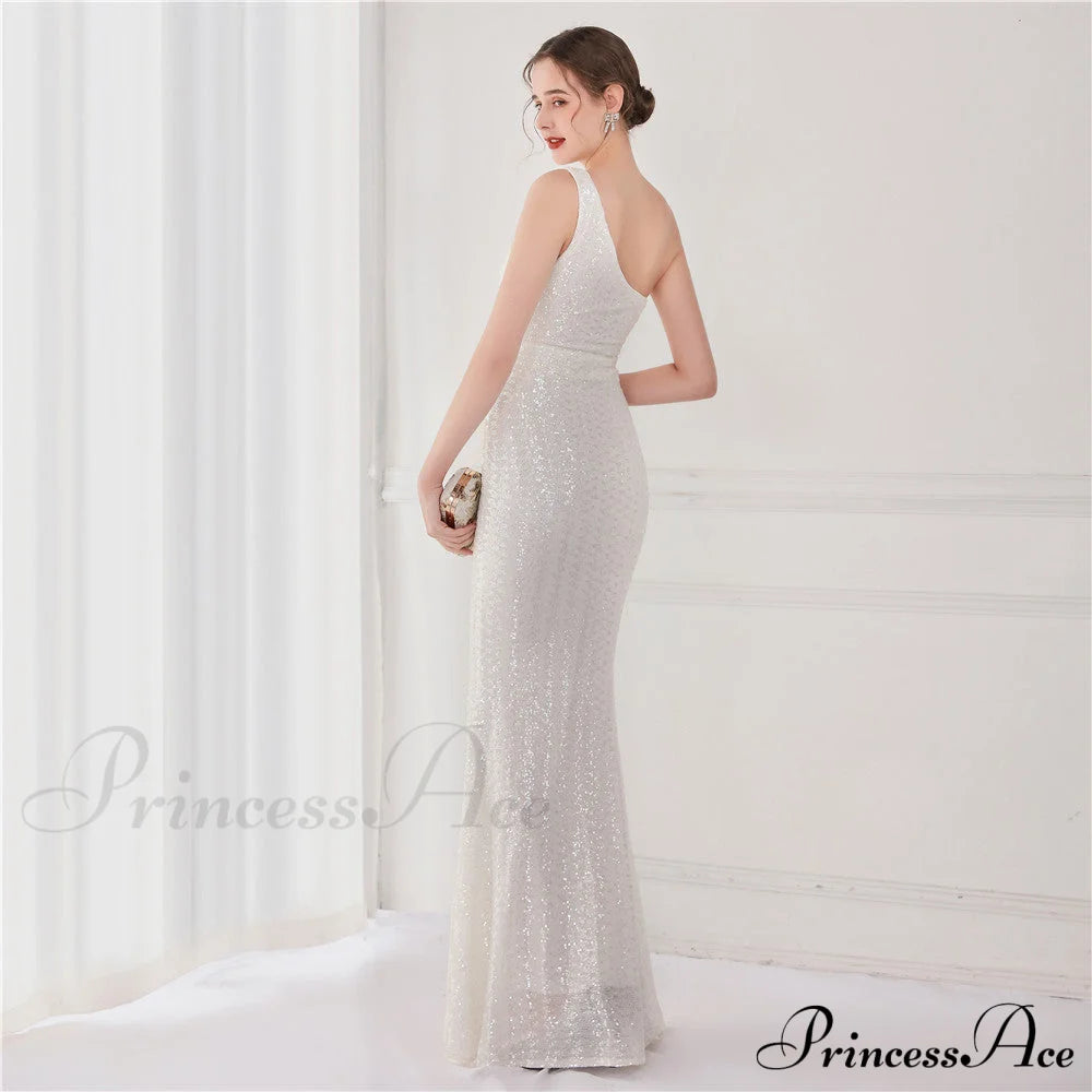 Victoria Formal One-Shoulder Charming Sequined Fishtail Dress S.o. Long Dresses