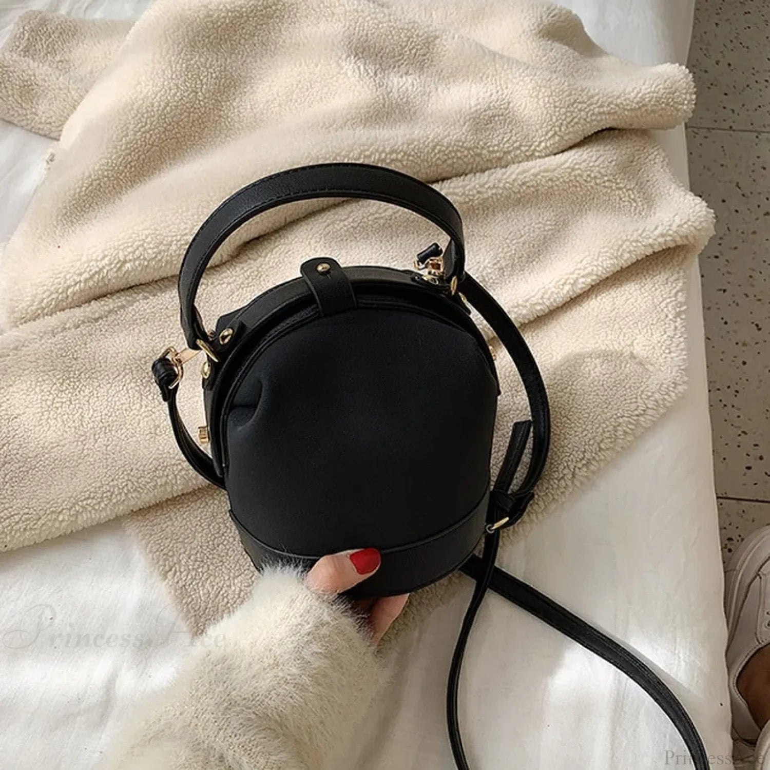 Vintage Fashion Female Bucket Shoulder Handbag 2 handbag-250126