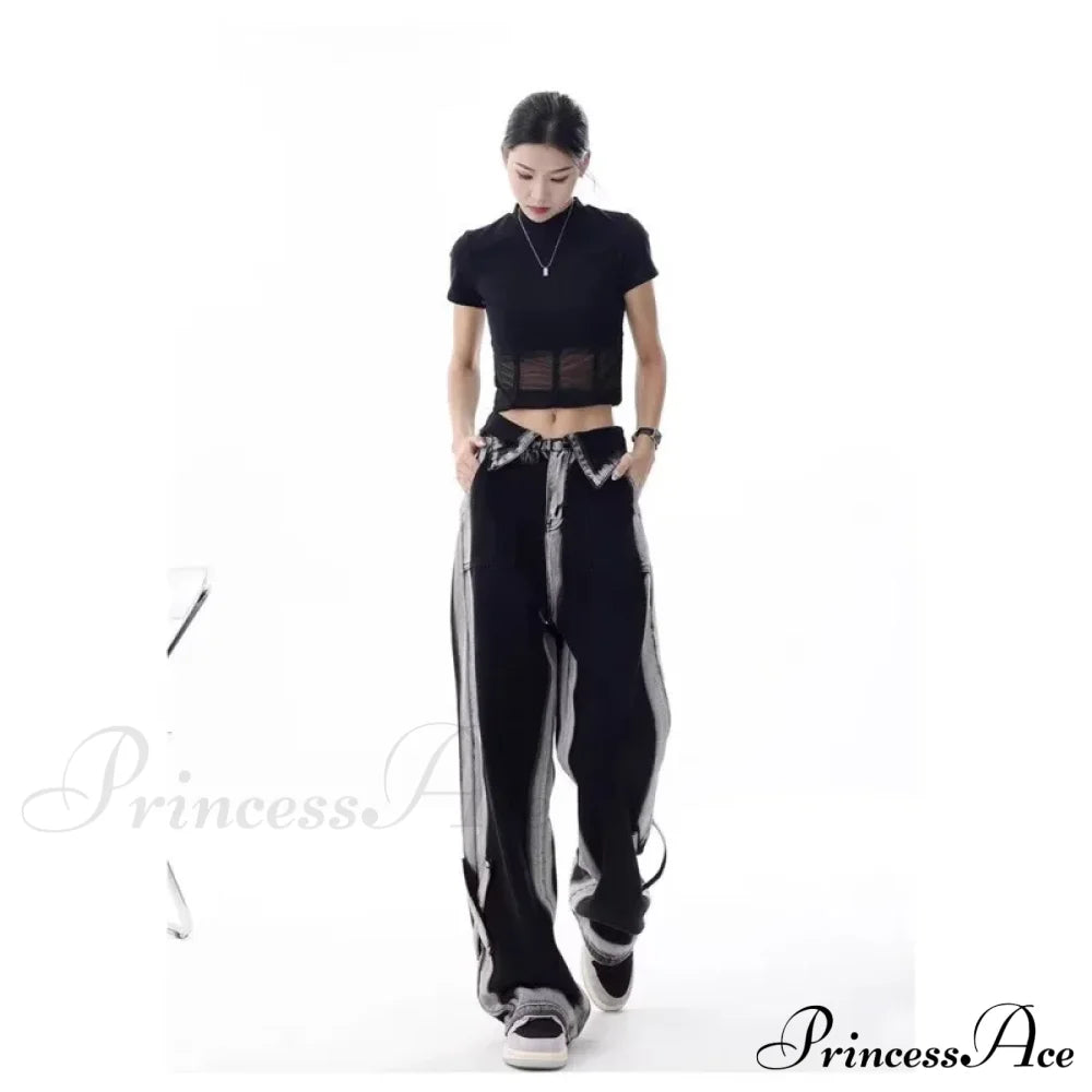 Vintage Harajuku Teenagers Y2K Aesthetic Clothing Autumn Baggy Jean