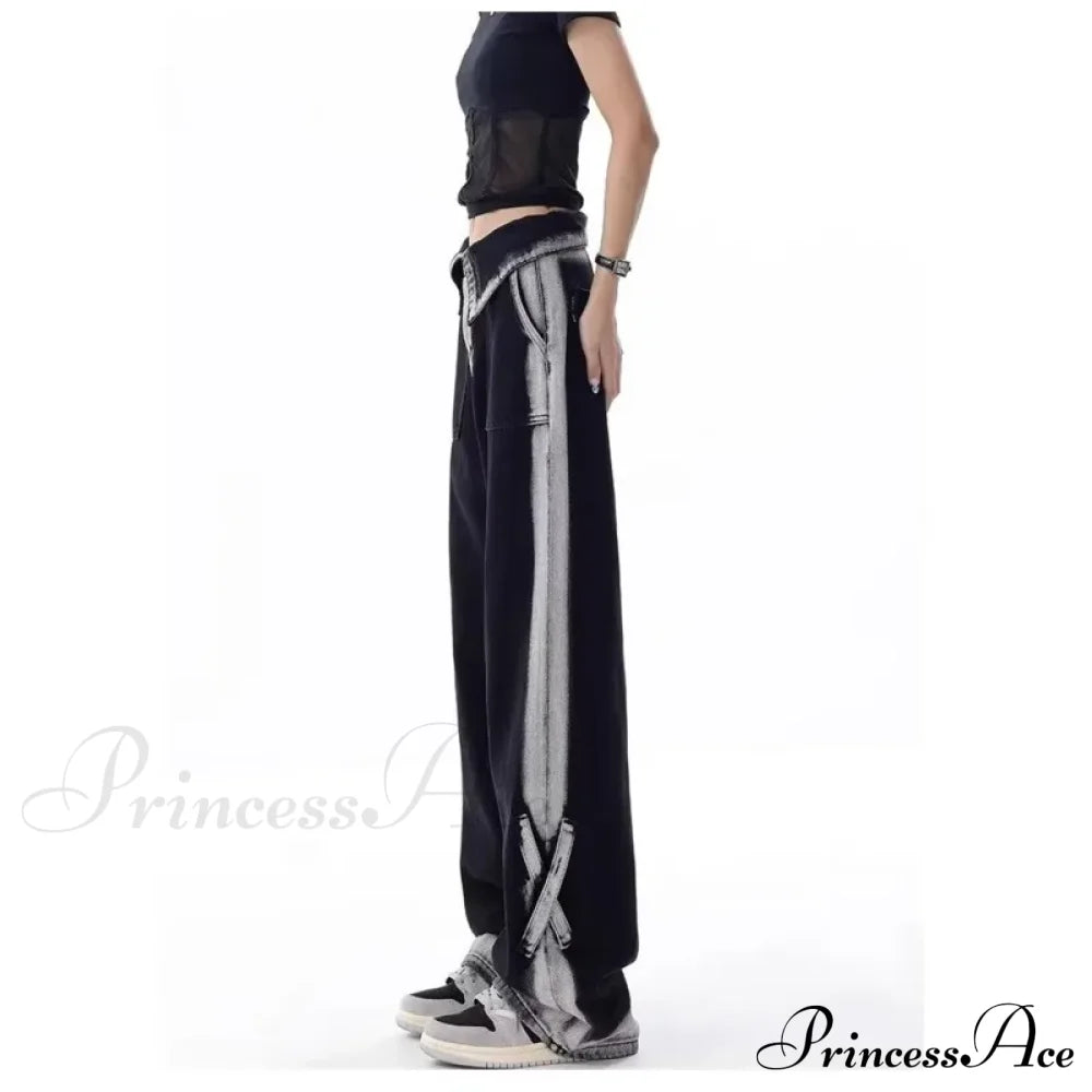 Vintage Harajuku Teenagers Y2K Aesthetic Clothing Autumn Baggy Jean