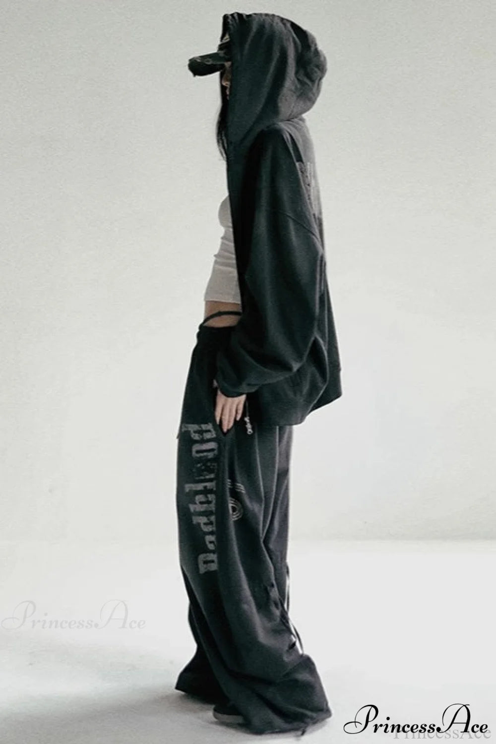 Washed Loose Wide-Leg Casual Pants