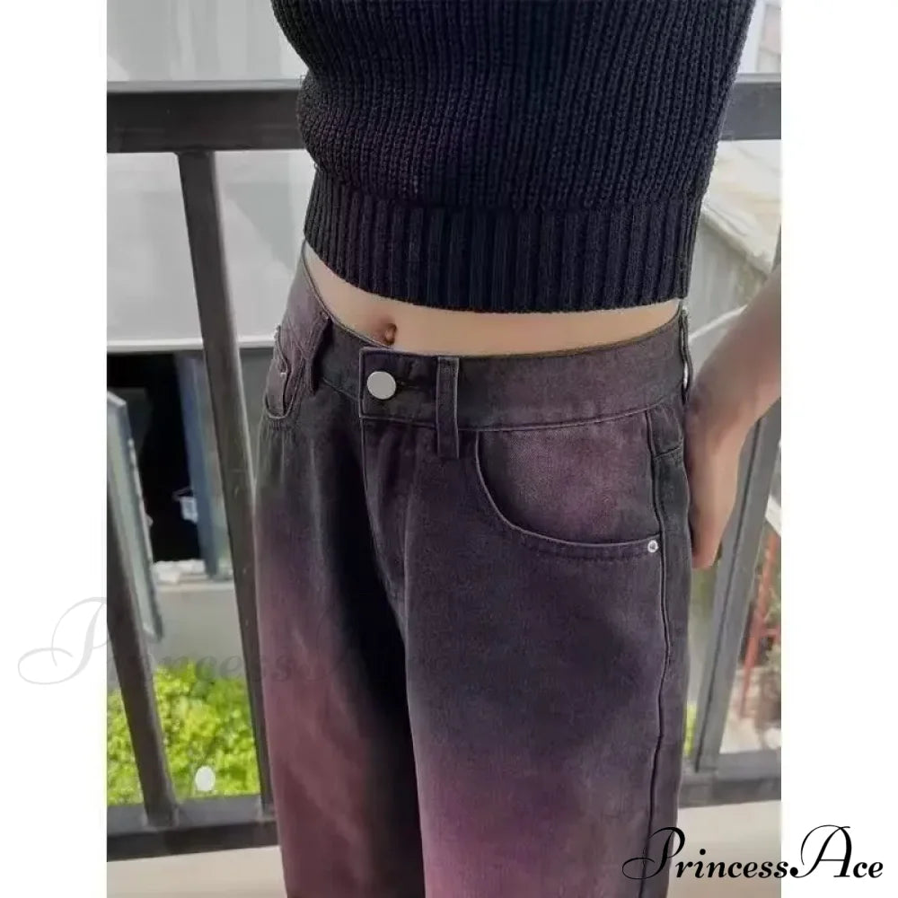 Washed Youth Fashion Literary Trend Loose High Street Harajuku Jean