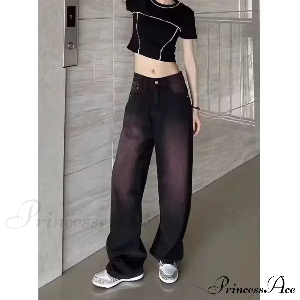 Washed Youth Fashion Literary Trend Loose High Street Harajuku Jean