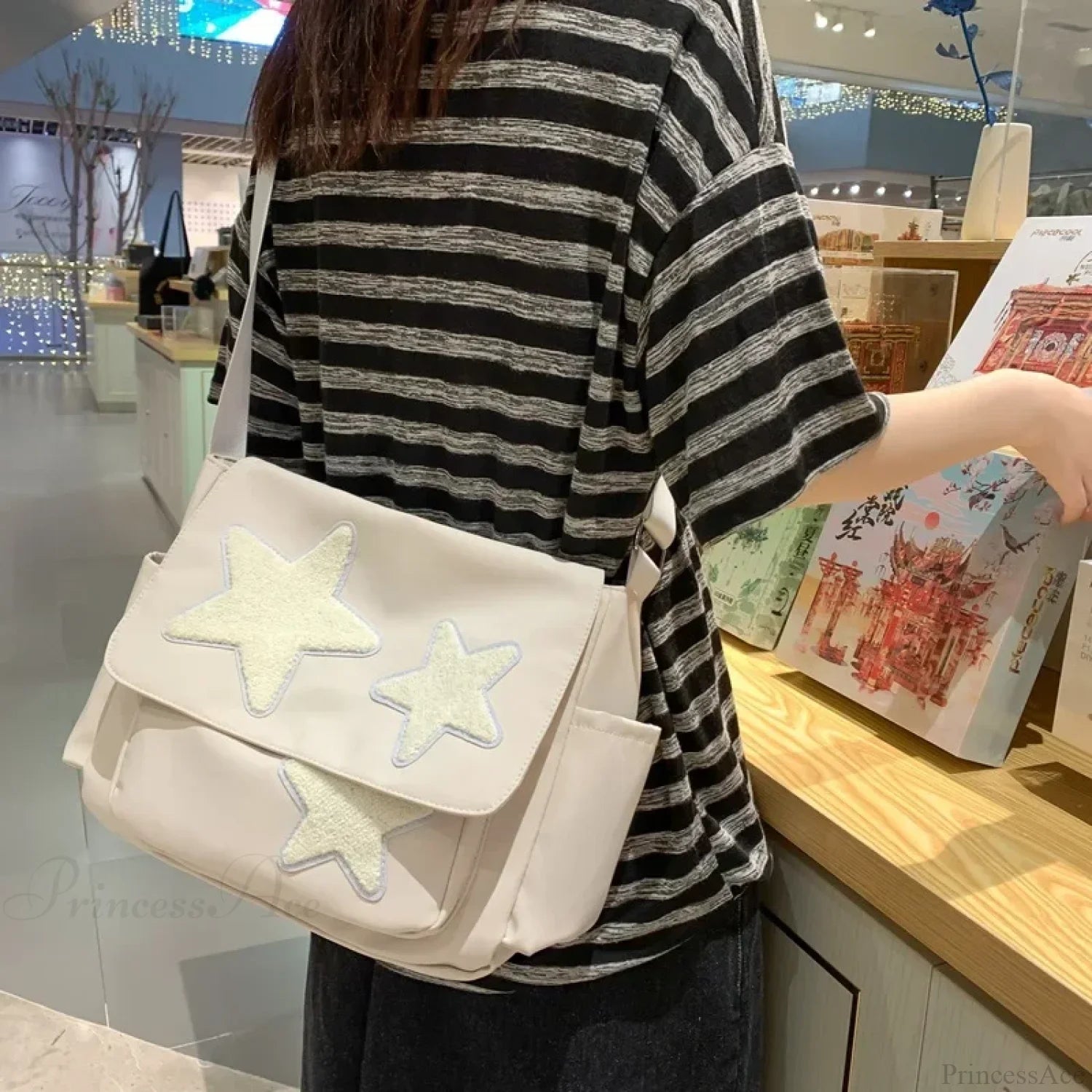 Y2K Star Pattern Crossbody Shoulder Bag shoulder-250126